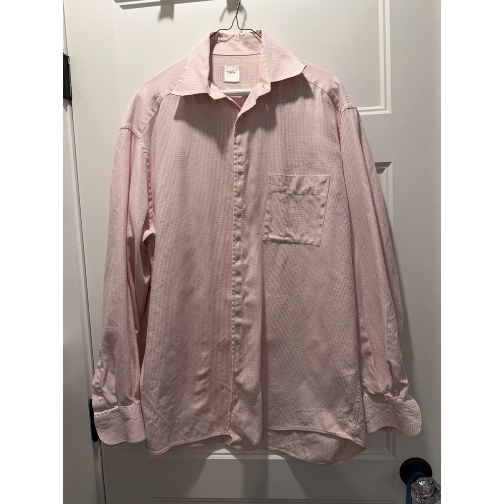 TWEED PEACOCK Pink Houndstooth Button Down Shirt – Men's M/L – Classic Fit
